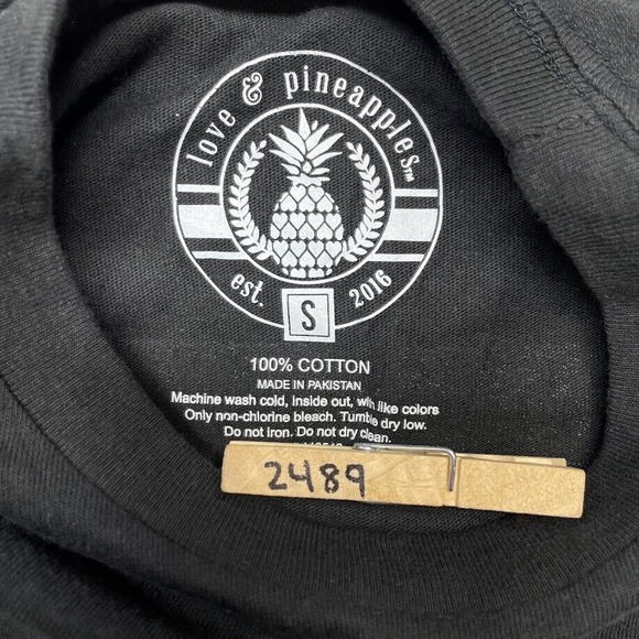 Love & Pineapples Lets Go Girls Tee Thrifted Vintage Style Size S - Picture 11 of 11